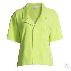 NWOT Kendall & Kylie Lime Green Terry Cloth Top